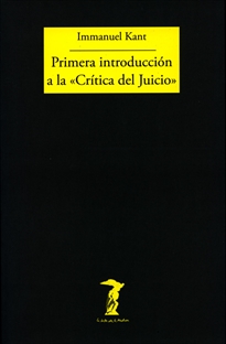 Books Frontpage Primera introducción a la «Crítica del Juicio»