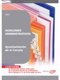 Books Frontpage Auxiliares Administrativos del Ayuntamiento de A Coruña. Test