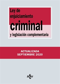 Books Frontpage Ley de Enjuiciamiento Criminal y legislación complementaria