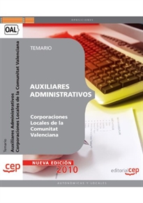 Books Frontpage Auxiliares Administrativos Corporaciones Locales de la Comunitat Valenciana. Temario
