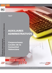 Books Frontpage Auxiliares Administrativos Corporaciones Locales de la Comunitat Valenciana. Test