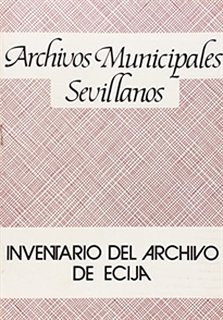 Books Frontpage Inventario del archivo municipal de Ecija