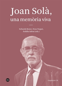 Books Frontpage Joan Solà, una memòria viva