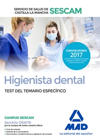 Books Frontpage Higienista dental del Servicio de Salud de Castilla-La Mancha (SESCAM). Test del temario específico