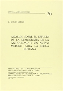 Books Frontpage Análisis Sobre El Estudio De La Demografia De La Antigüedad. Nuevo Método Para La Epoca Romana