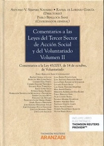 Books Frontpage Comentarios a las Leyes del Tercer Sector de Acción Social y del Voluntariado (Volumen II) (Papel + e-book)