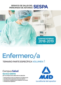 Books Frontpage Enfermero/a del Servicio de Salud del Principado de Asturias (SESPA). Temario Parte Específica Volumen 1