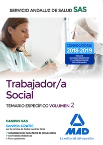 Books Frontpage Trabajador/a Social del Servicio Andaluz de Salud. Temario Específico Volumen 2
