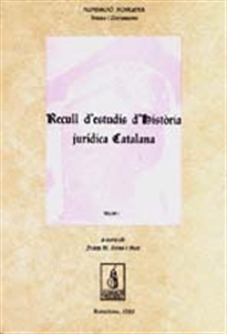 Books Frontpage Recull d'estudis d'història jurídica catalana