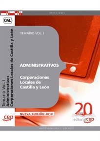 Books Frontpage Administrativos Corporaciones Locales de Castilla y León. Temario Vol. I.