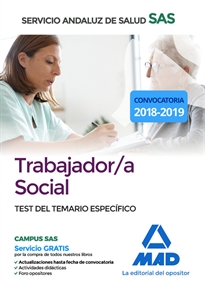 Books Frontpage Trabajador/a Social del Servicio Andaluz de Salud. Test del Temario Específico