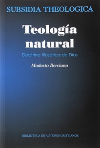 Books Frontpage Teología natural. Doctrina filosófica de Dios