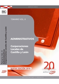 Books Frontpage Administrativos Corporaciones Locales de Castilla y León. Temario Vol. II.