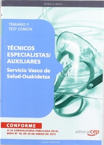 Books Frontpage Servicio Vasco de Salud-Osakidetza. Temario y Test Común (técnicos especialistas/auxiliares)
