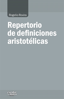 Books Frontpage Repertorio de definiciones aristotélicas