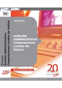 Books Frontpage Auxiliar Administrativo Corporaciones Locales de Galicia. Temario