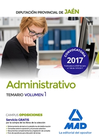 Books Frontpage Administrativos de la Diputación Provincial de Jaén. Temario volumen 1