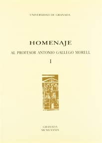 Books Frontpage Homenaje al profesor Antonio Gallego Morell