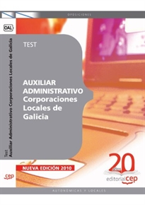 Books Frontpage Auxiliar Administrativo Corporaciones Locales de Galicia. Test