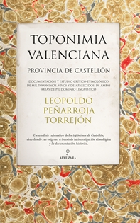 Books Frontpage Toponimia valenciana (provincia de Castellón)