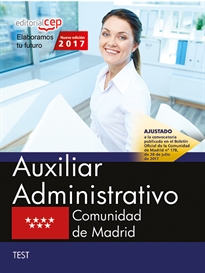 Books Frontpage Auxiliar Administrativo. Comunidad de Madrid. Test