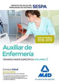 Books Frontpage Auxiliar de Enfermería del Servicio de Salud del Principado de Asturias (SESPA). Temario Parte Específica Volumen 2