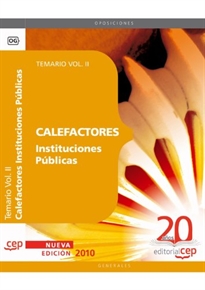 Books Frontpage Calefactores Instituciones Públicas. Temario Vol. II.