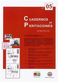 Books Frontpage CUADERNO DE PERITACIONES - Nº 5. La pericia Genérica (I)