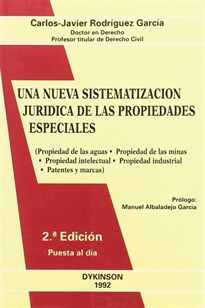 Books Frontpage Una nueva sistematización jurídica de las propiedades especiales