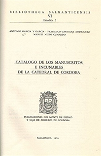 Books Frontpage Catálogo de los manuscritos e incunables de la catedral de Córdoba