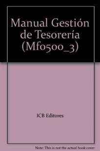 Books Frontpage Mf0500_3: Gestión de Tesorería