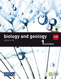 Books Frontpage Biology and geology. 1 Secondary. Savia. Andalucía