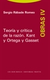 Front pageTeoría y crítica de la razón. Kant y Ortega y Gasset