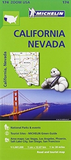 Books Frontpage Mapa Zoom USA California - Nevada