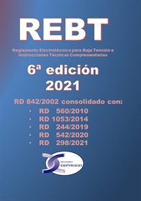 Books Frontpage REBT 6ª edición.  Reglamento Electrotécnico para Baja Tensión e Instrucciones Técnicas Complementarias