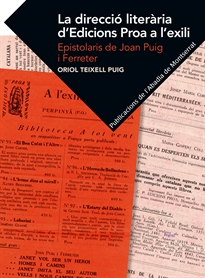 Books Frontpage La direcció literària d'Edicions Proa a l'exili