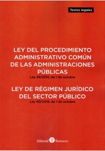 Books Frontpage Ley del Procedimiento Administrativo Común de las Administraciones Públicas y Ley de Régimen Jurídico del Sector Público (edición enero 2019)