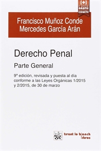 Books Frontpage Derecho Penal Parte General 9ª Edición 2015