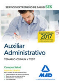 Books Frontpage Auxiliar Administrativo del Servicio Extremeño de Salud (SES). Temario Común y Test