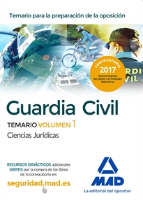 Books Frontpage Guardia Civil Temario para la Preparación de Oposición. Ciencias Jurídicas Volumen 1