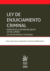 Books Frontpage Ley de enjuiciamiento criminal 28ª Edición