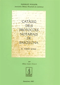 Books Frontpage Catàleg dels protocols notarials de Barcelona