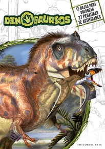 Books Frontpage Dinosaurios - Actividades para colorear con pegatinas