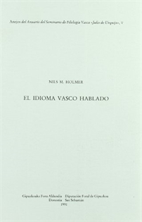 Books Frontpage El idioma vasco hablado. Un estudio de dialectología vasca