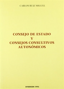 Books Frontpage Consejo de estado y consejos consultivos autonómicos
