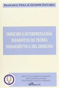 Books Frontpage Derecho e interpretación: elementos de teoría hermenéutica del derecho