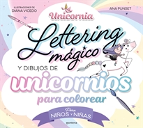Books Frontpage Unicornia - Lettering mágico y dibujos de unicornios para colorear