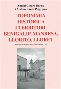 Books Frontpage Toponímia històrica i territori