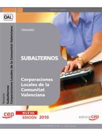 Books Frontpage Subalternos de Corporaciones Locales de la Comunitat Valenciana. Temario