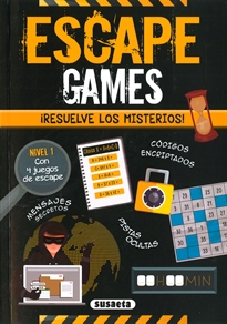 Books Frontpage Escape Games. ¡Resuelve los misterios! Nivel 1